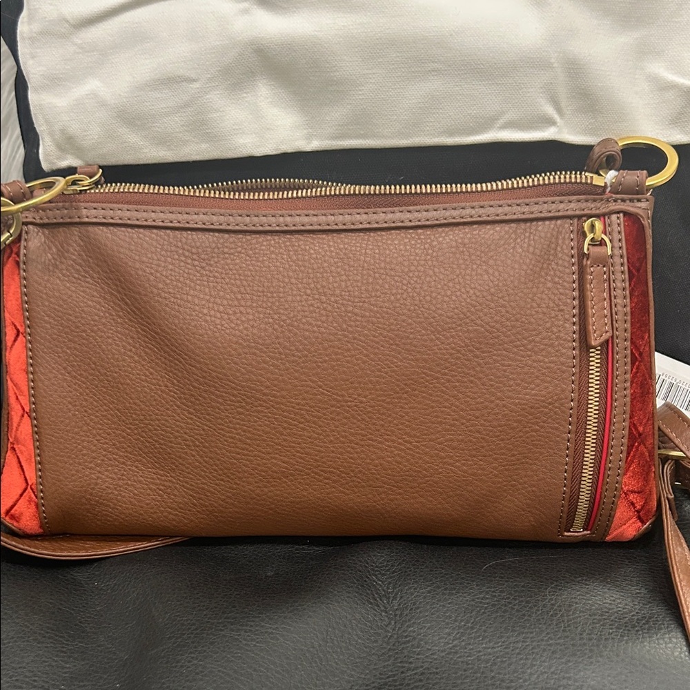 Hammitt Red Velvet Kyle-Monarch Crossbody with Gold Accents - Picture 8 of 11